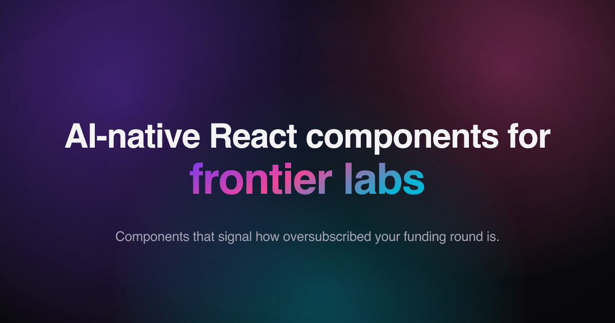 Show HN: Performative-UI – A react component library of design tropes